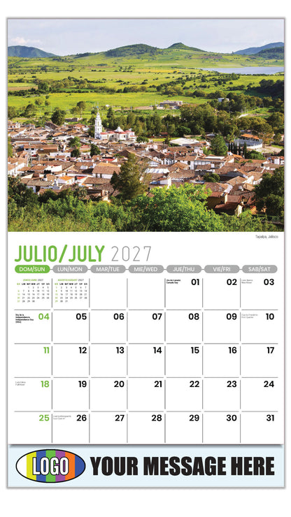 2027 Business Promo Calendar - Scenes of Mexico - Tapalpa, Jalisco - July