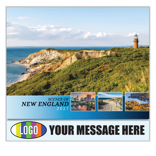 2027 Business Promo Calendar - Scenes of New England - Printed with your Logo, Name and message