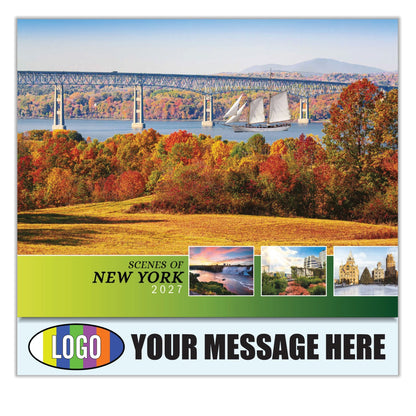 2027 Business Promotion Calendar - Scenes of New York - Printed with your Logo, Name and message