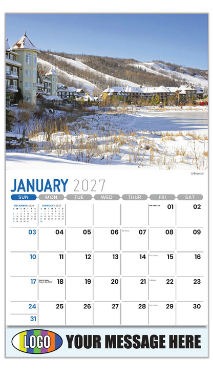 2027 Business Promotional Calendar - Scenes of Ontario - Collingwood - January