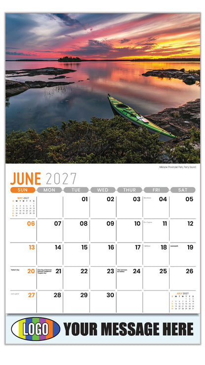 2027 Business Advertising Calendar - Scenes of Ontario - Mikisew Provincial Park, Parry Sound  - June