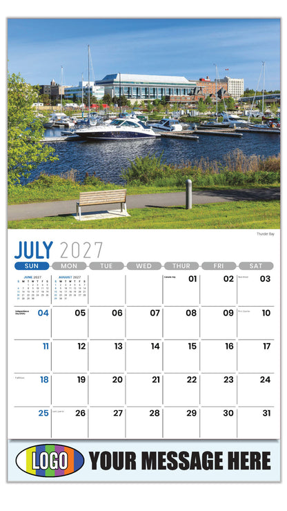 2027 Business Promo Calendar - Scenes of Ontario - Thunder Bay - July