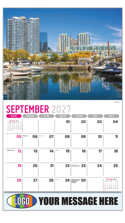 2027 Business Promo Calendar - Scenes of Ontario - Toronto - September