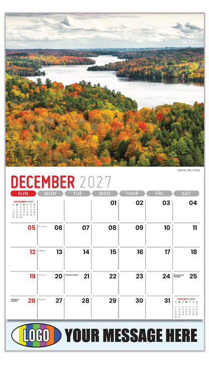 2027 Business Promotion Calendar - Scenes of Ontario - Gatineau Hills, Ottawa - December
