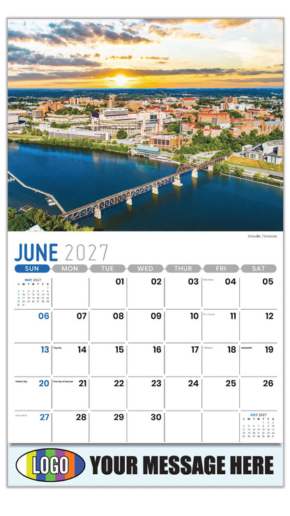 2027 Business Advertising Calendar - Scenes of Southeast USA - Knoxville, Tennessee - June