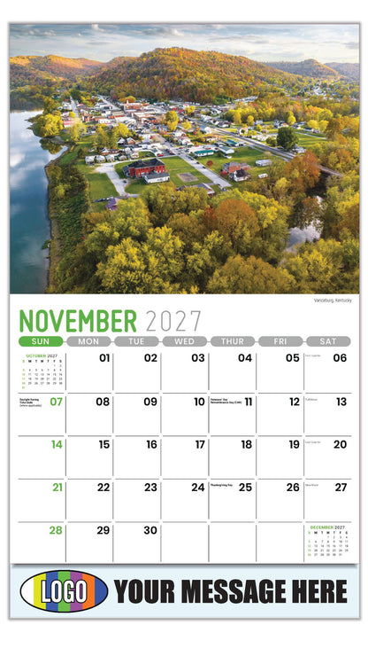 2027 Business Promotion Calendar - Scenes of Southeast USA - Vanceburg, Kentucky - November