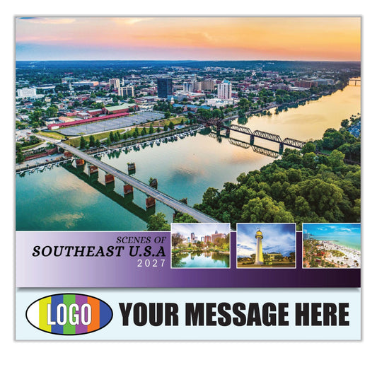 2027 Business Promo Calendar - Scenes of Southeast USA - Printed with your Logo, Name and message