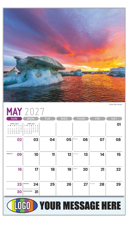 2027 Business Advertising Calendar - Scenes of Western Canada - Hudson Bay, Nunavut  - May
