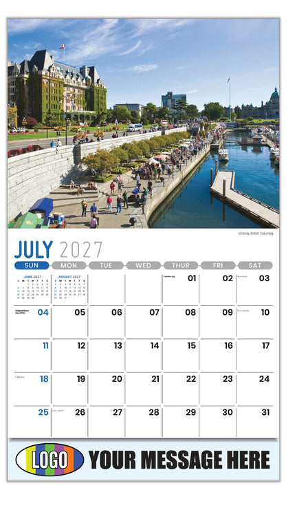 2027 Business Promo Calendar - Scenes of Western Canada - Victoria, British Columbia - July