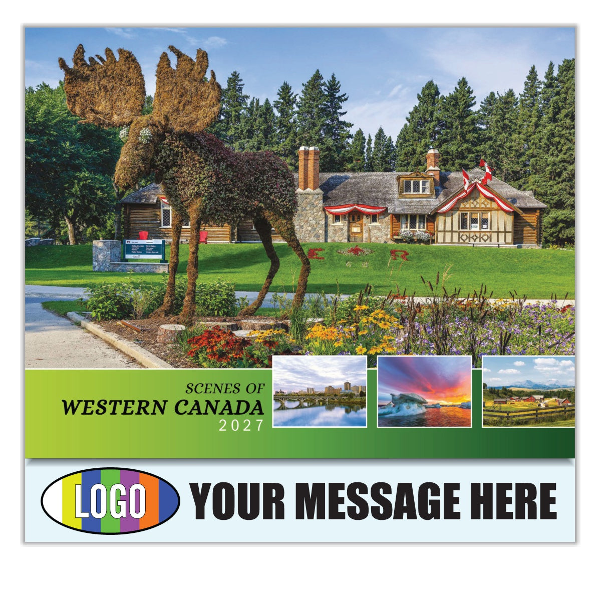2027 Business Promotional Calendar - Scenes of Western Canada - Printed with your Logo, Name and message