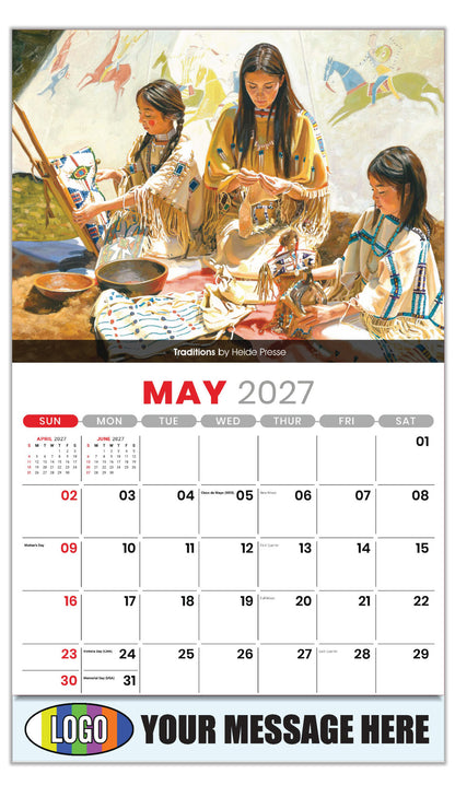 2027 Business Advertising Calendar - Spirit of the West - May -  Traditions by Heide Presse