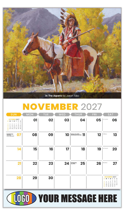 2027 Business Promotion Calendar - Spirit of the West - November - In The Aspens by Jason Tako