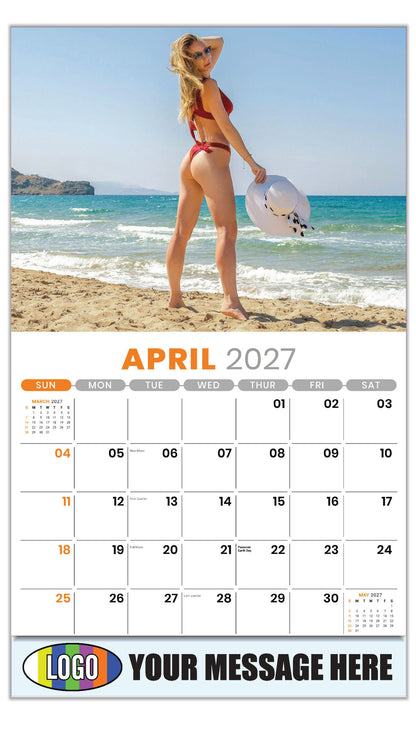 2027 Business Advertising Calendar - Swimsuits - April