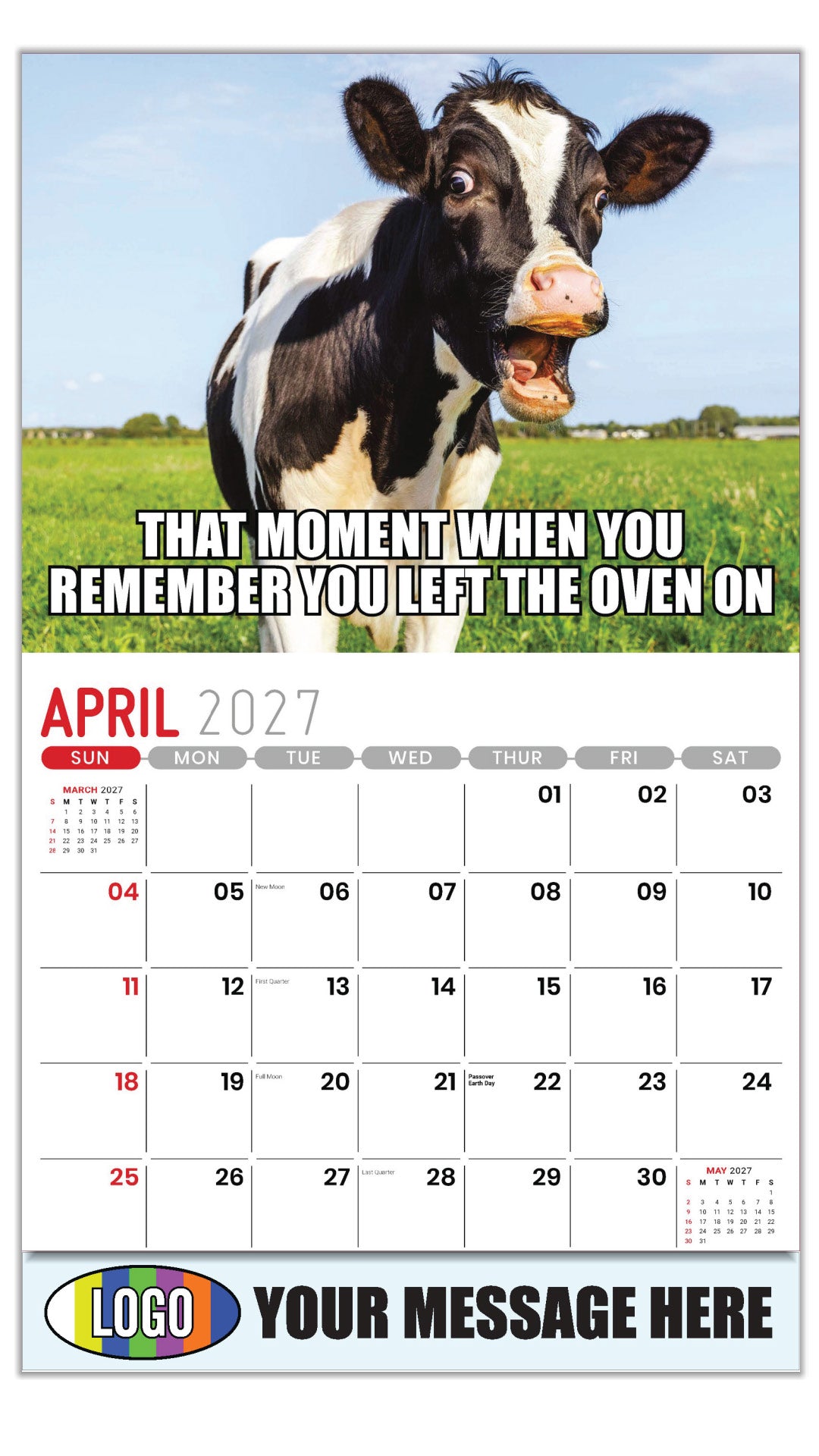 2027  Business Advertising Calendar - The Memeing of Life - April