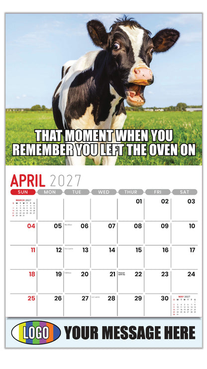 2027  Business Advertising Calendar - The Memeing of Life - April