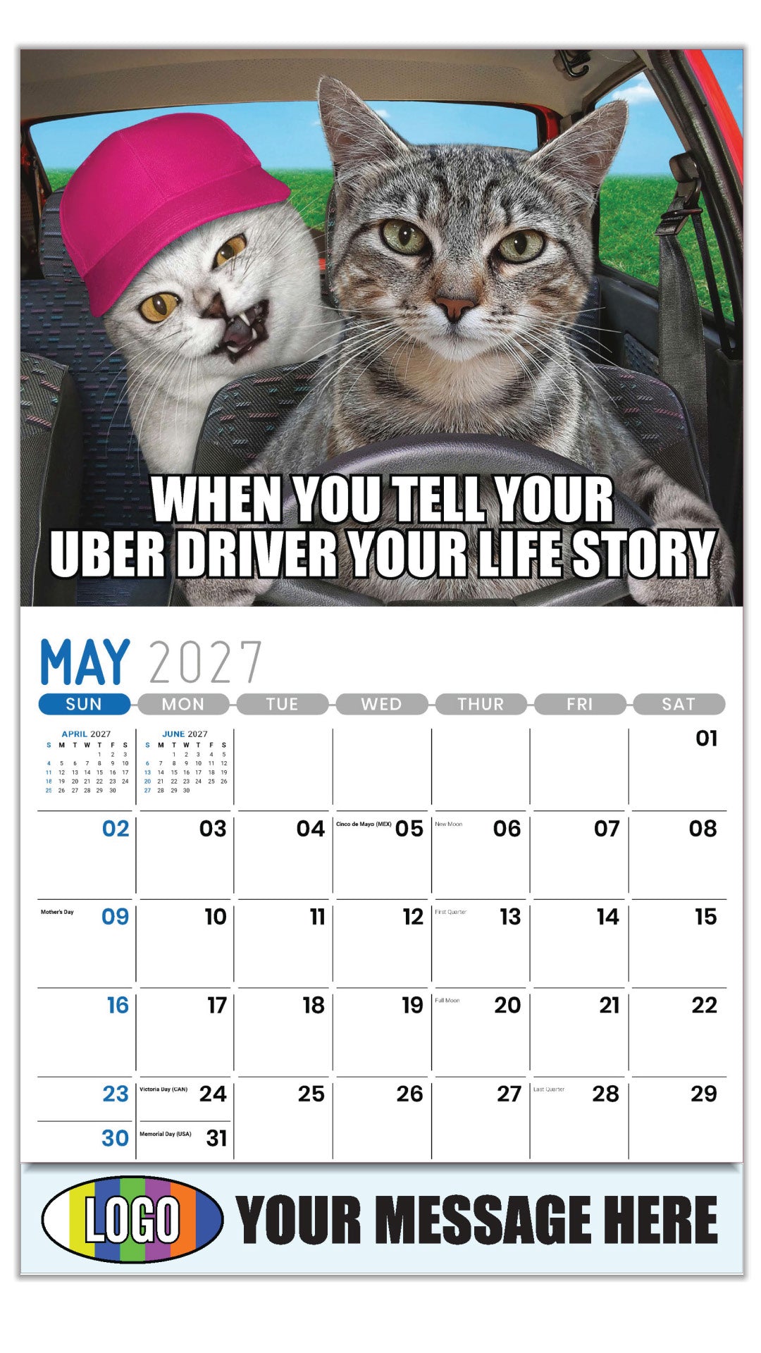 2027  Business Advertising Calendar - The Memeing of Life - May