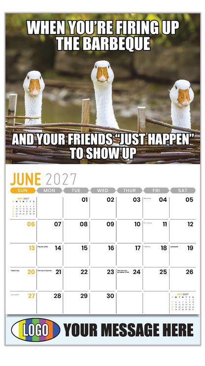 2027  Business Advertising Calendar - The Memeing of Life - June