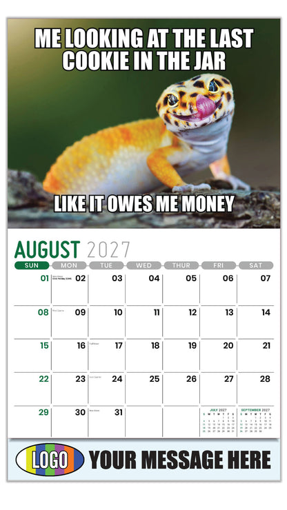 2027  Business Promo Calendar - The Memeing of Life - August