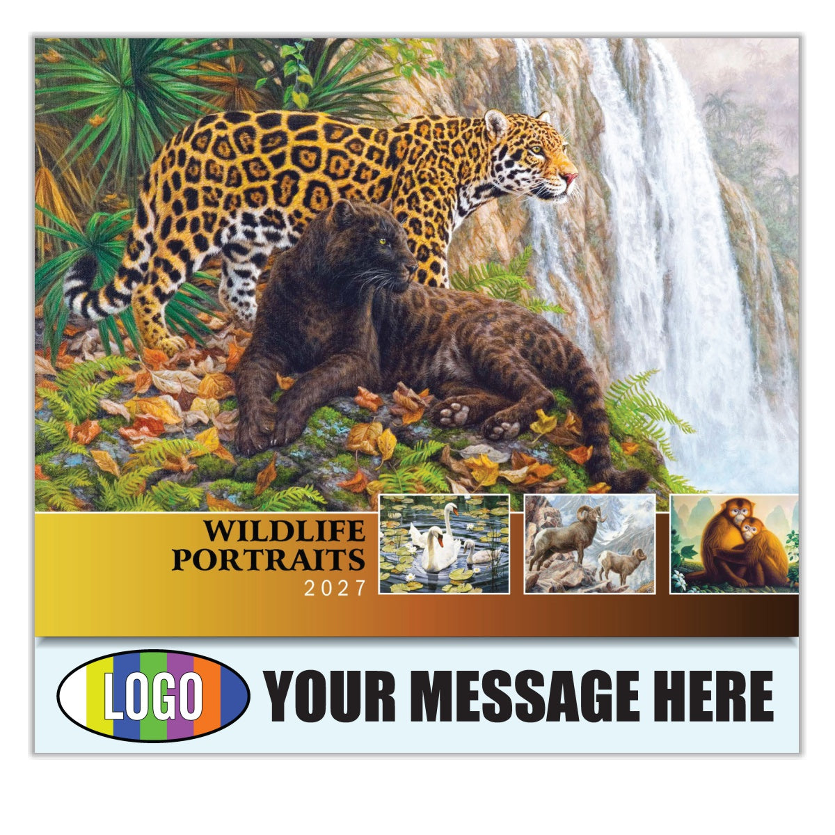 2027 Business Advertising Calendar - Wildlife Art - Printed with your Logo, Name and message