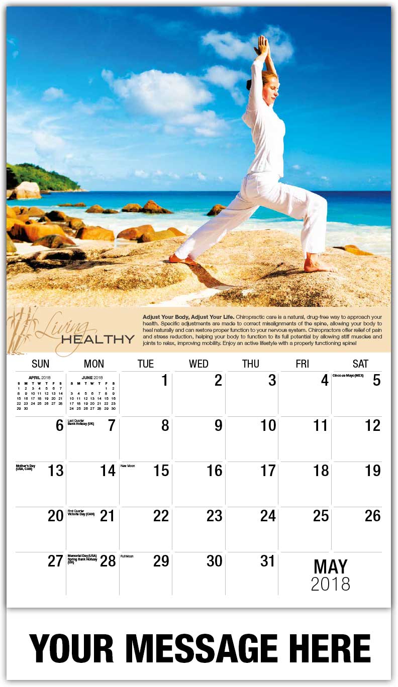 Living Healthy Calendar | 65¢ Holistic Health and Wellness Promotional