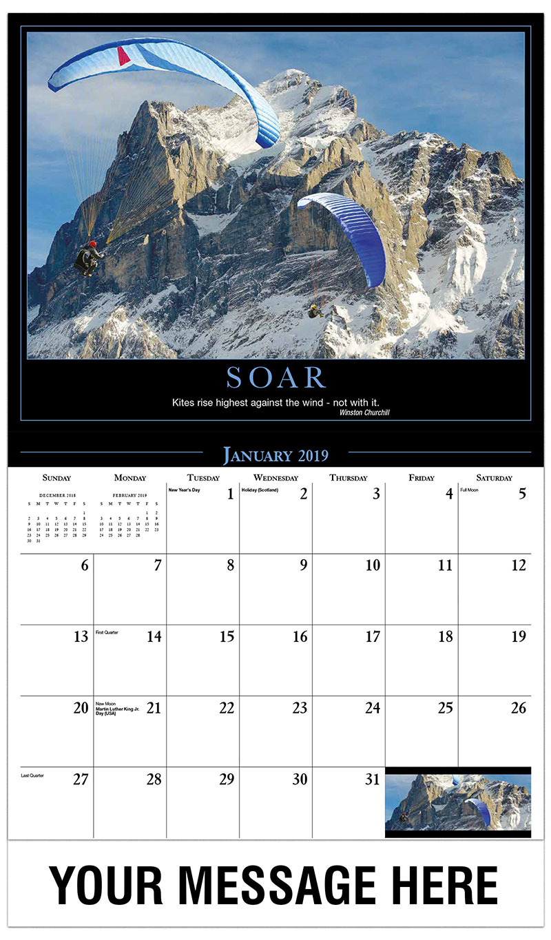 Motivational Quotes Calendar  65¢ promotional calendar 