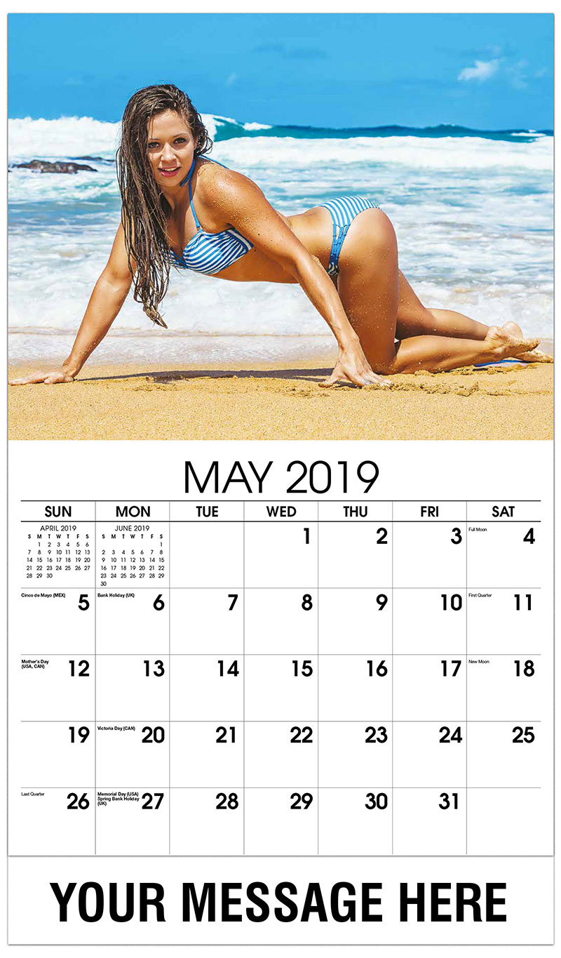 Swimsuits Bikini Models Calendar  65¢ Business Advertising Calendar