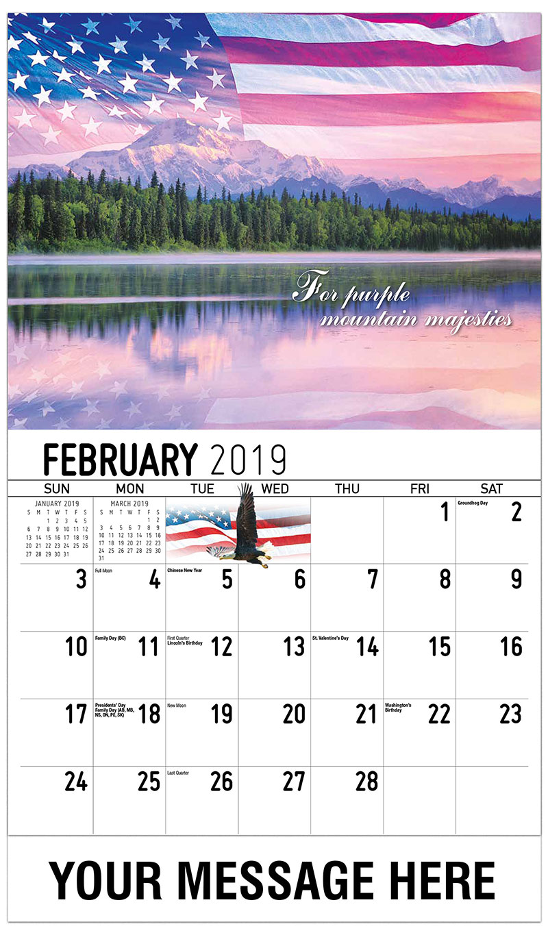 America the Beautiful Patriotic Promotional Calendar | US Patriotism