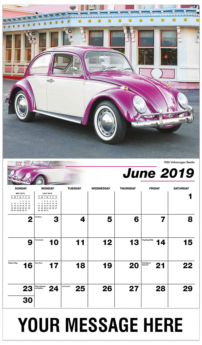 Classic Car Promotional Calendar 65¢ Business Promo Calendar