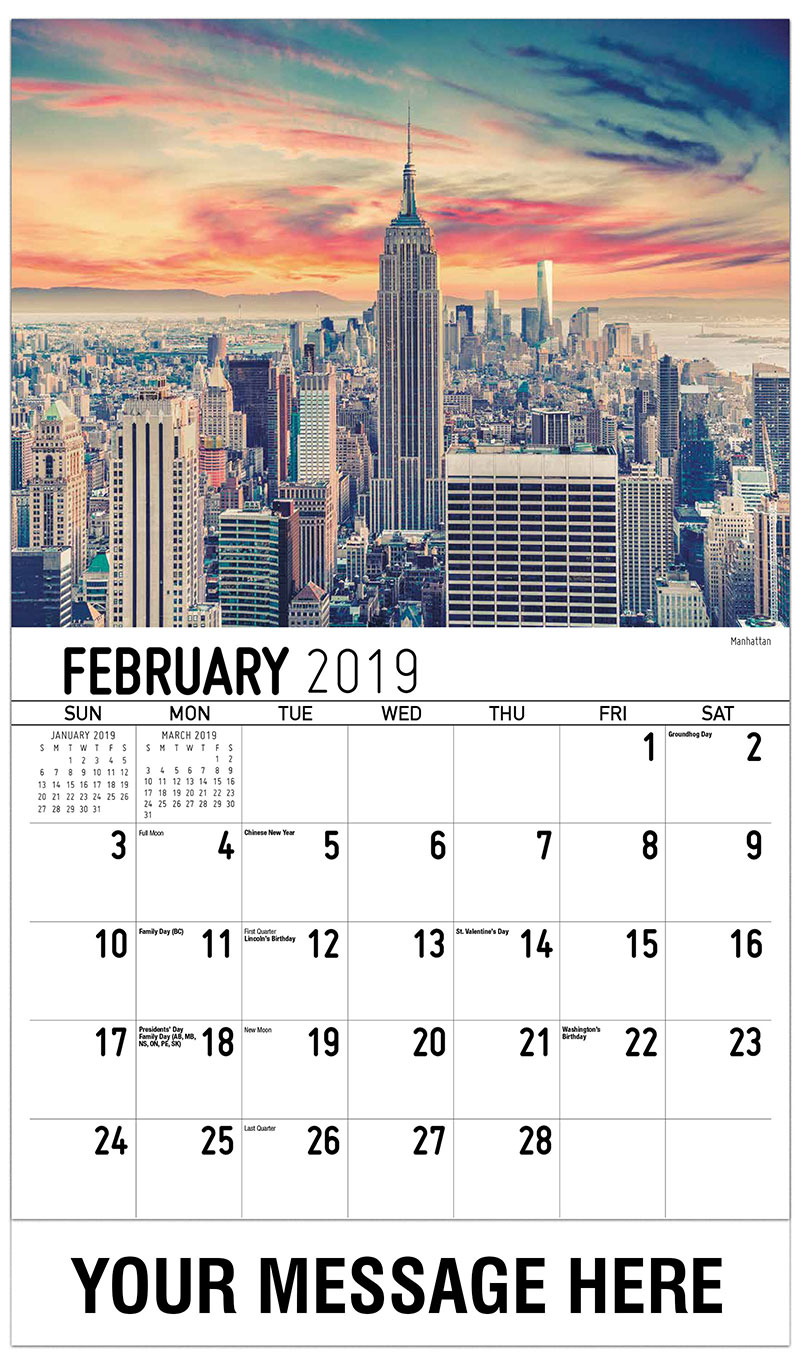 Scenes of New York - New York State Scenic Calendar | 65¢ Advertising Calendar