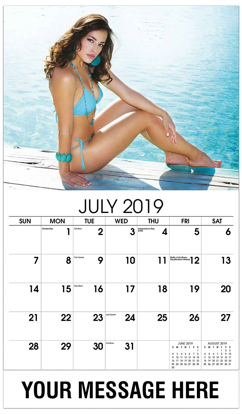 Swimsuits Bikini Models Calendar  65¢ Business Advertising Calendar