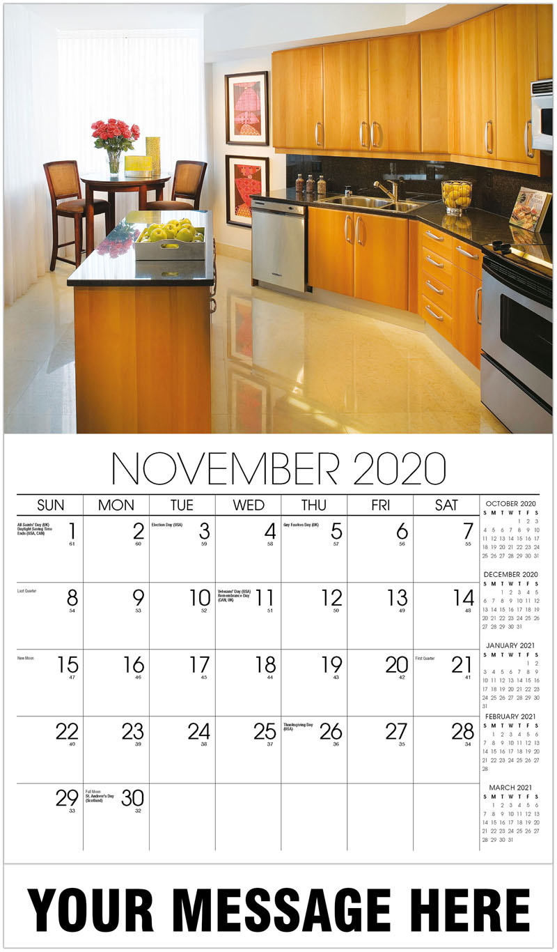  2020 Promotional Advertising Calendar Decor Interior 