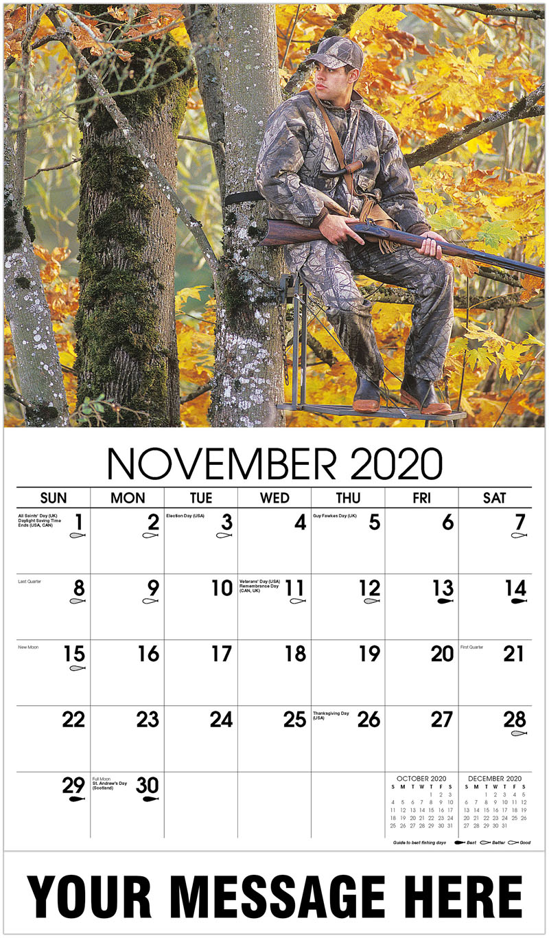 2020 promotional advertising calendar fishing and hunting calendar monthly 2020