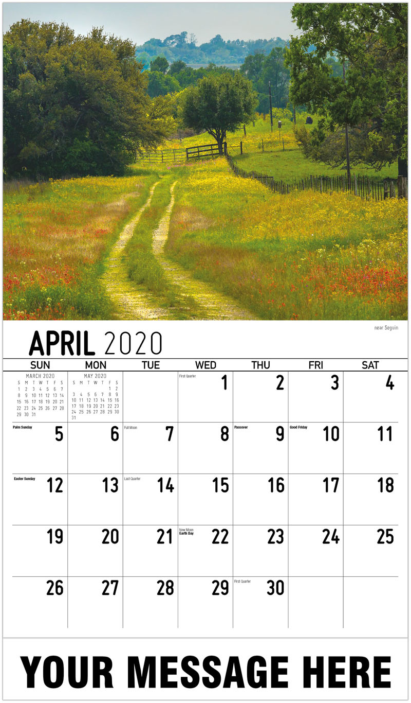 2020 Scenes of Texas Calendar Texas State Promotional Wall Calendar