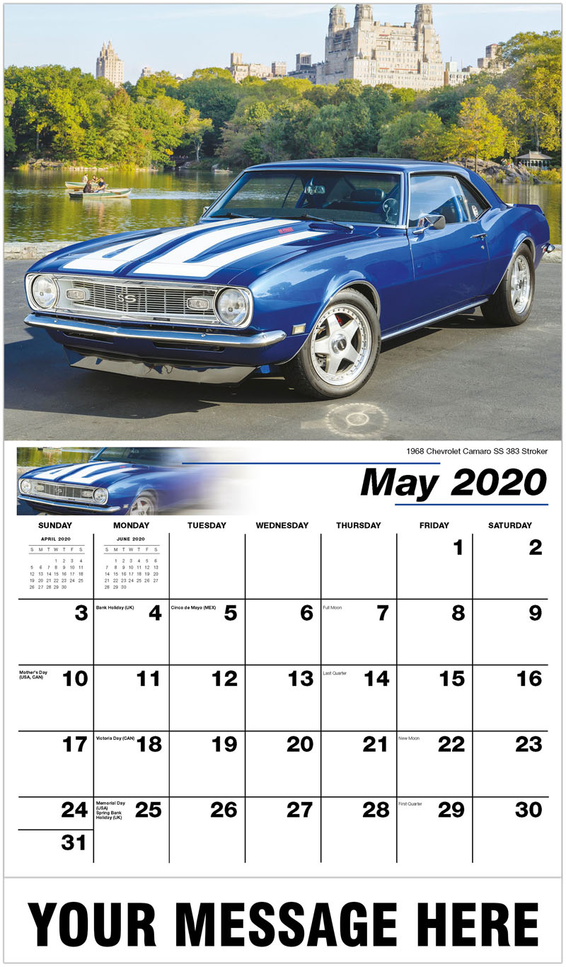 GM Classic Cars Calendar | 2020 Promotional Calendar | Vintage Car Calendar