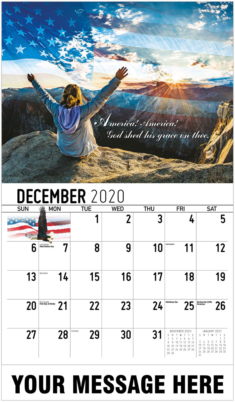 2020 Promotional Calendar America the Beautiful US 