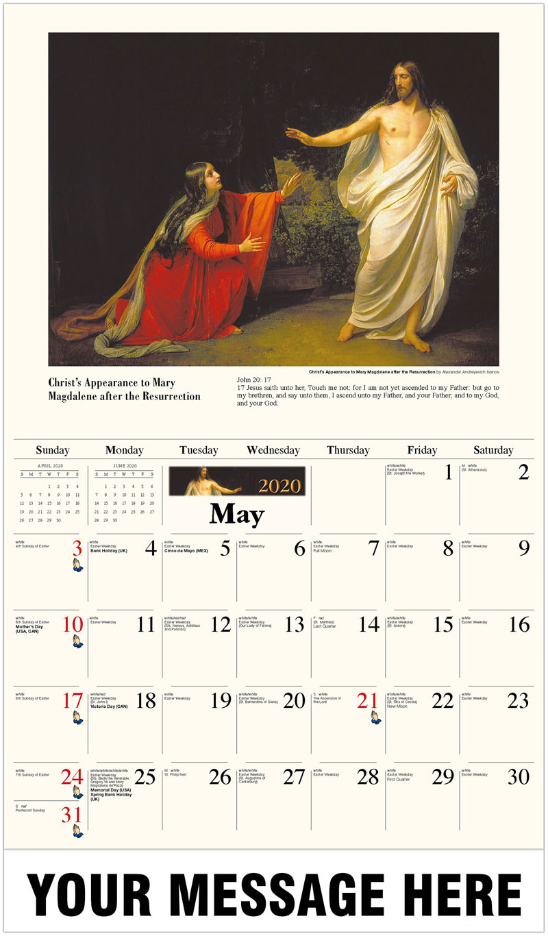 catholic art 2020 promotional calendar fundraising and holiday monthly calendar