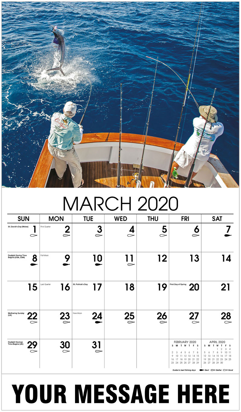 2020 Promotional Advertising Calendar Fishing and Hunting