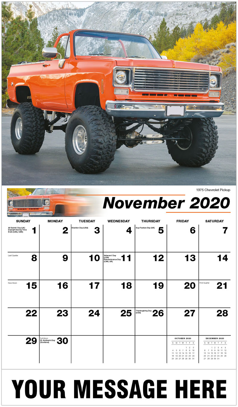 Custom Pickup Truck Promotional Calendar 65& cent; business advertising