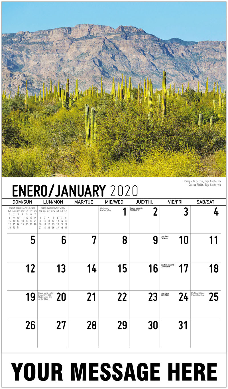 scenes of mexico spanish english bilingual january 2020 calendar spanish