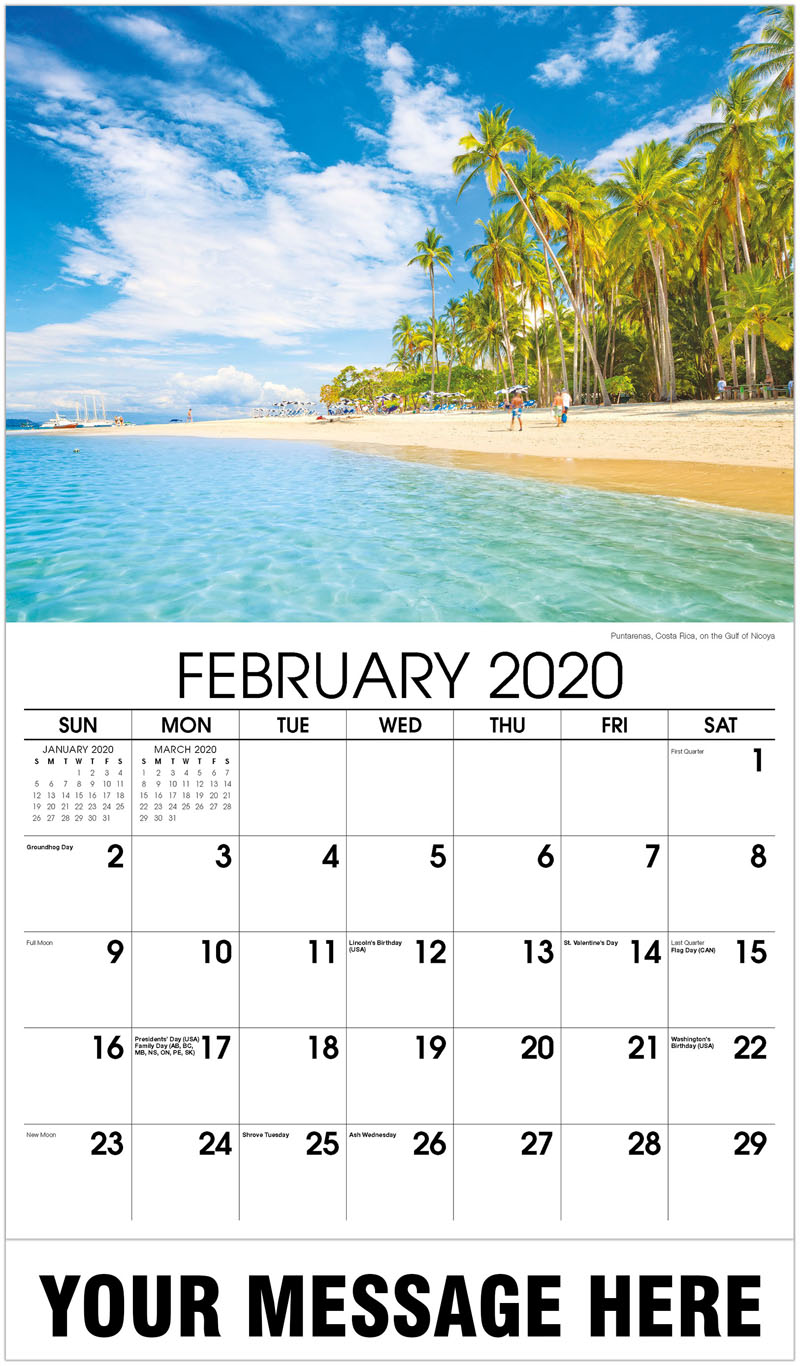 2020 Promotional Advertising Calendar Sun Sand And Surf Beaches