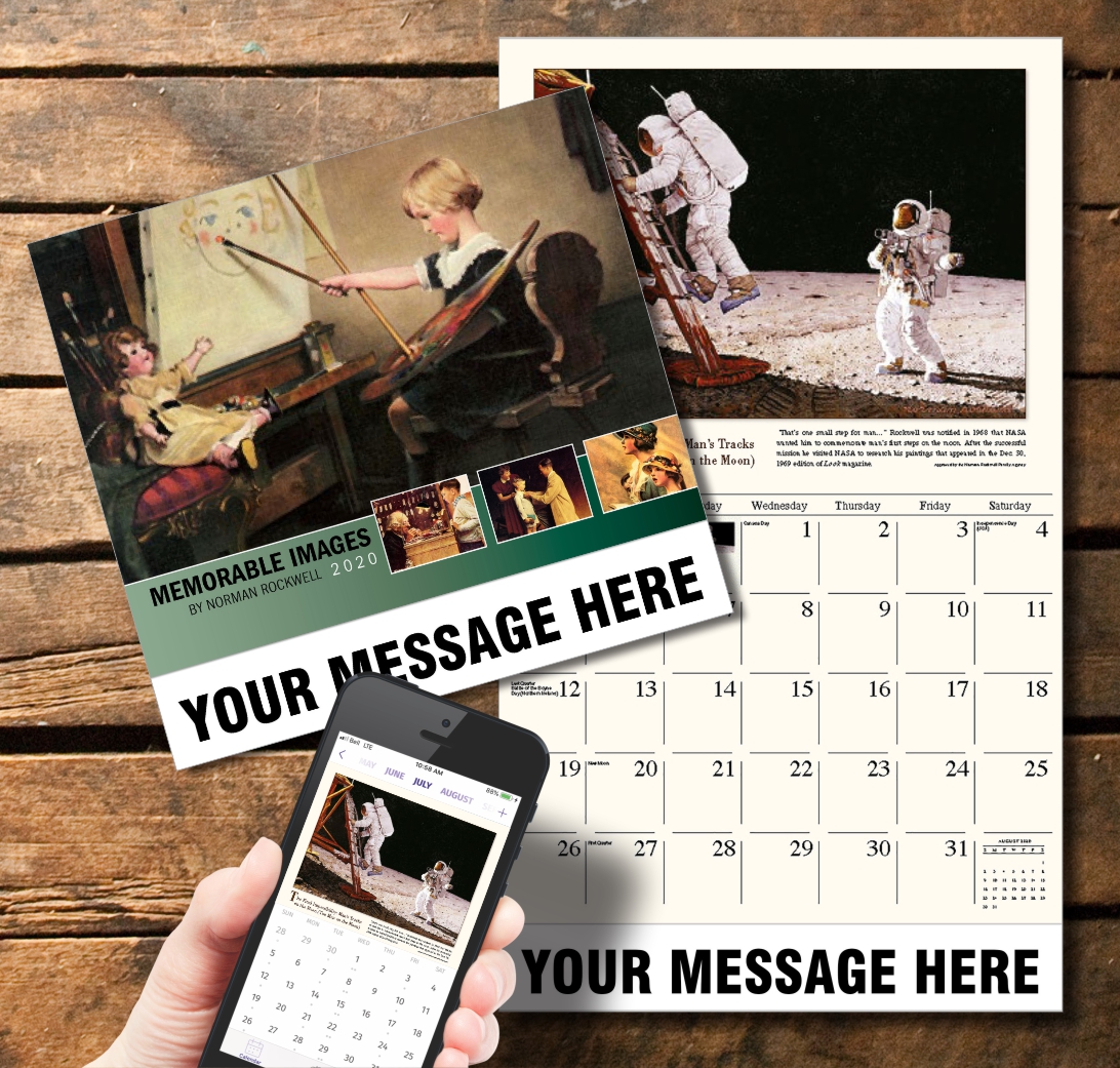 Norman Rockwell Art Promotional Calendar 2020 Business Promotional