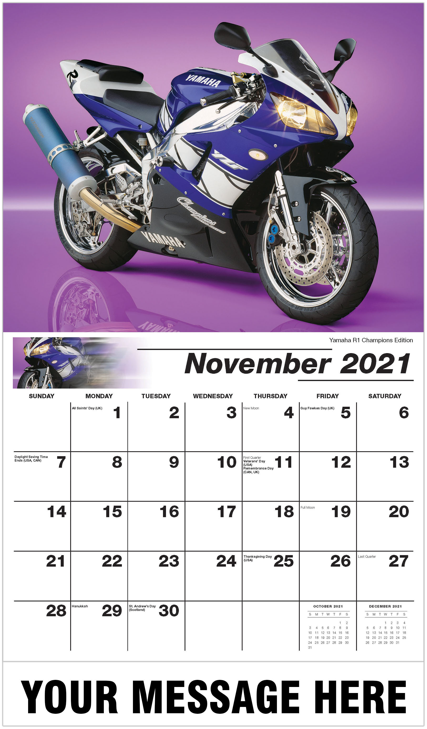 Custom Motorcycles Wall Calendar 2021 Business advertising calendar