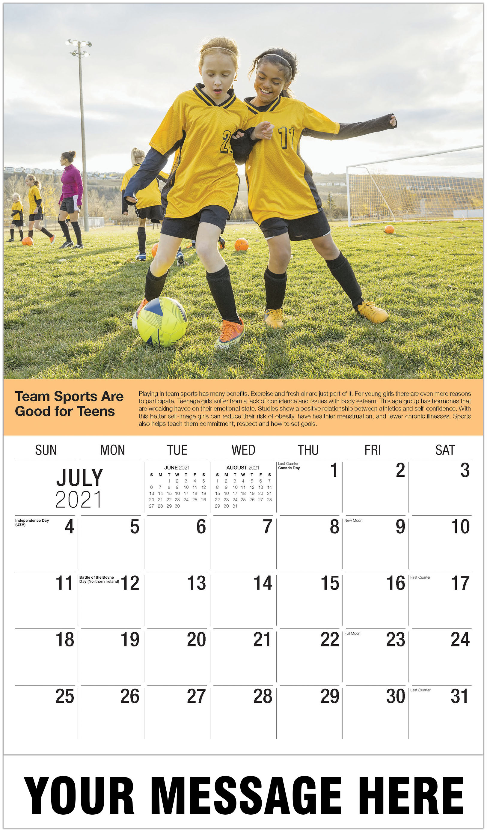 health and wellness tips 2021 promotional calendar menstruation calendar