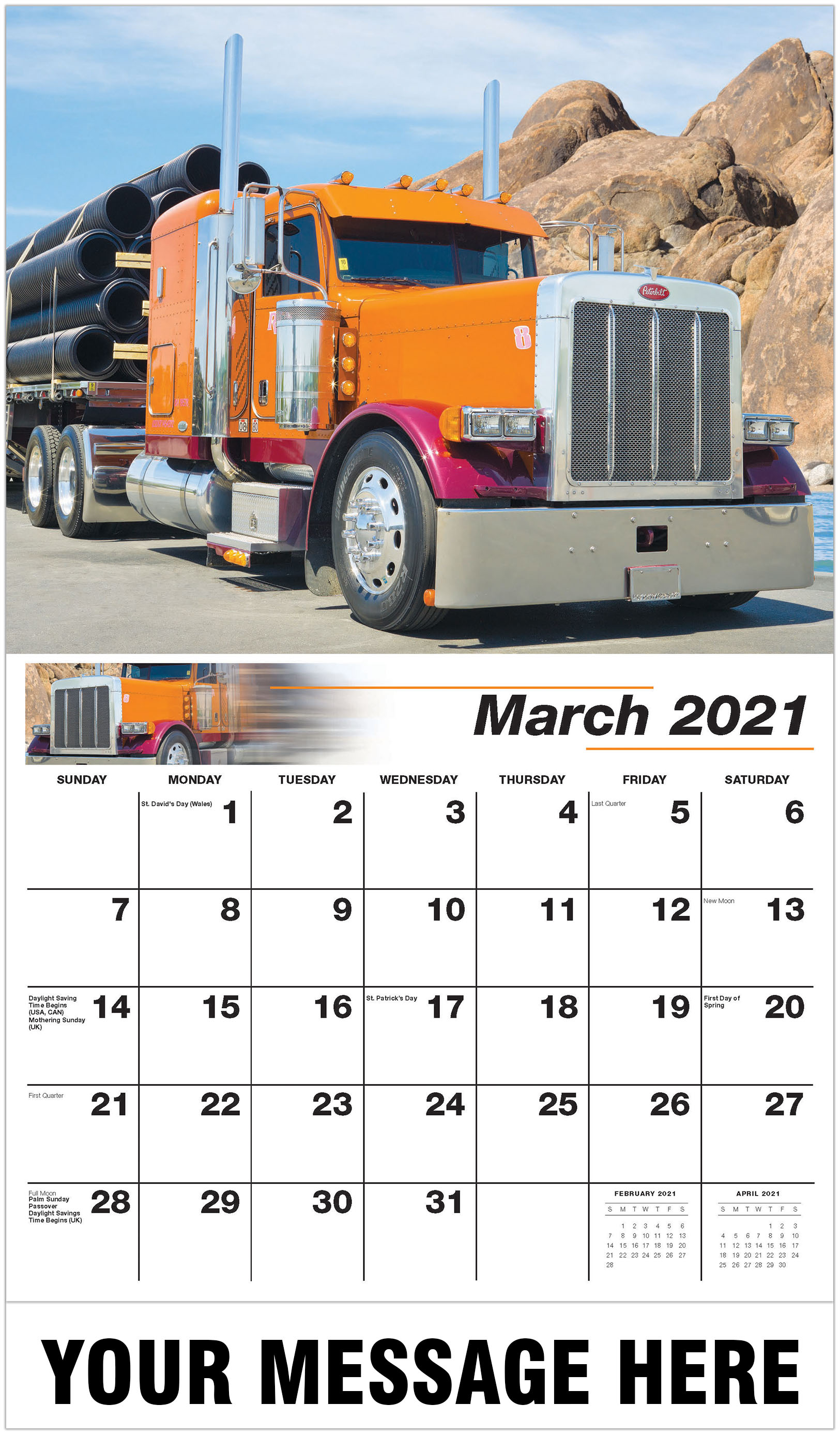 2021 Business Advertising Calendar | Custom Big Rigs - Kings of the Road