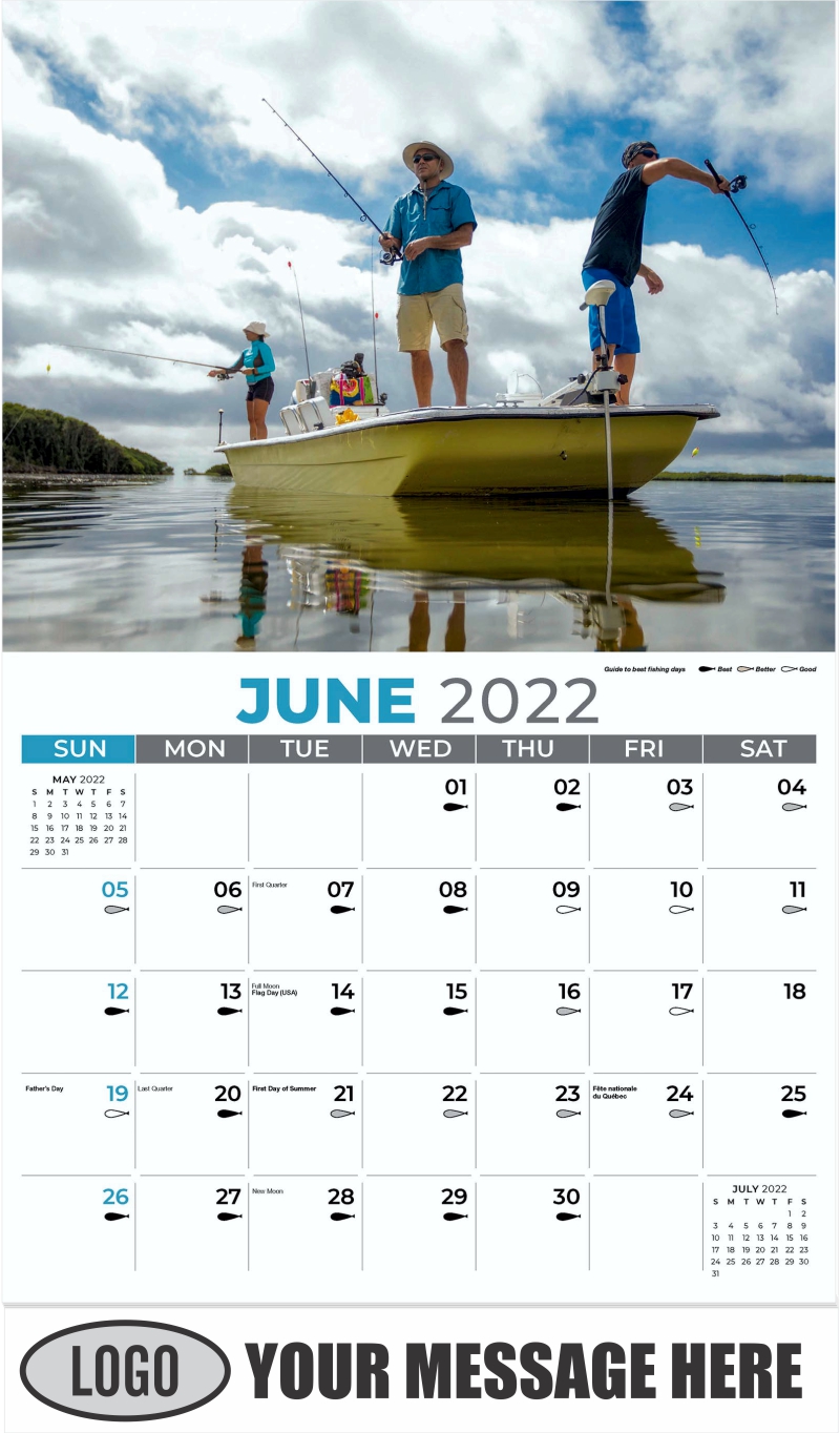 2022 Promotional Advertising Calendar Fishing and Hunting low as 65¢