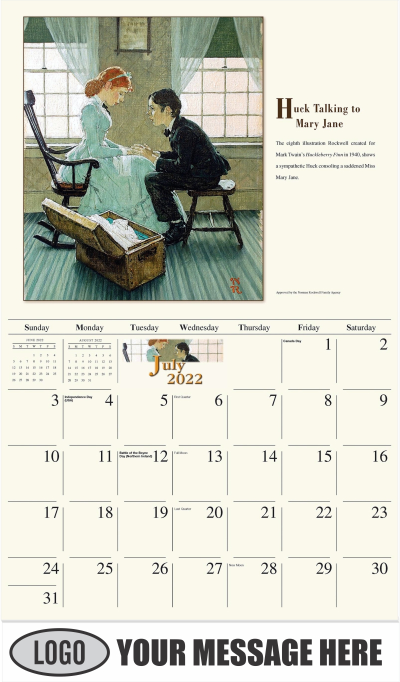 Norman Rockwell Art 2022 Business Promotion Calendar low as 65¢