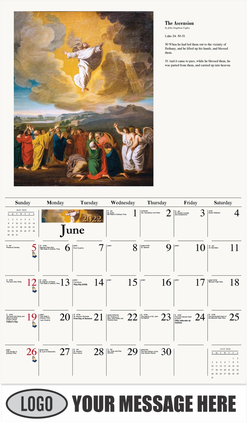Catholic Art 2022 Promotional Calendar Fundraising And Business Promotion