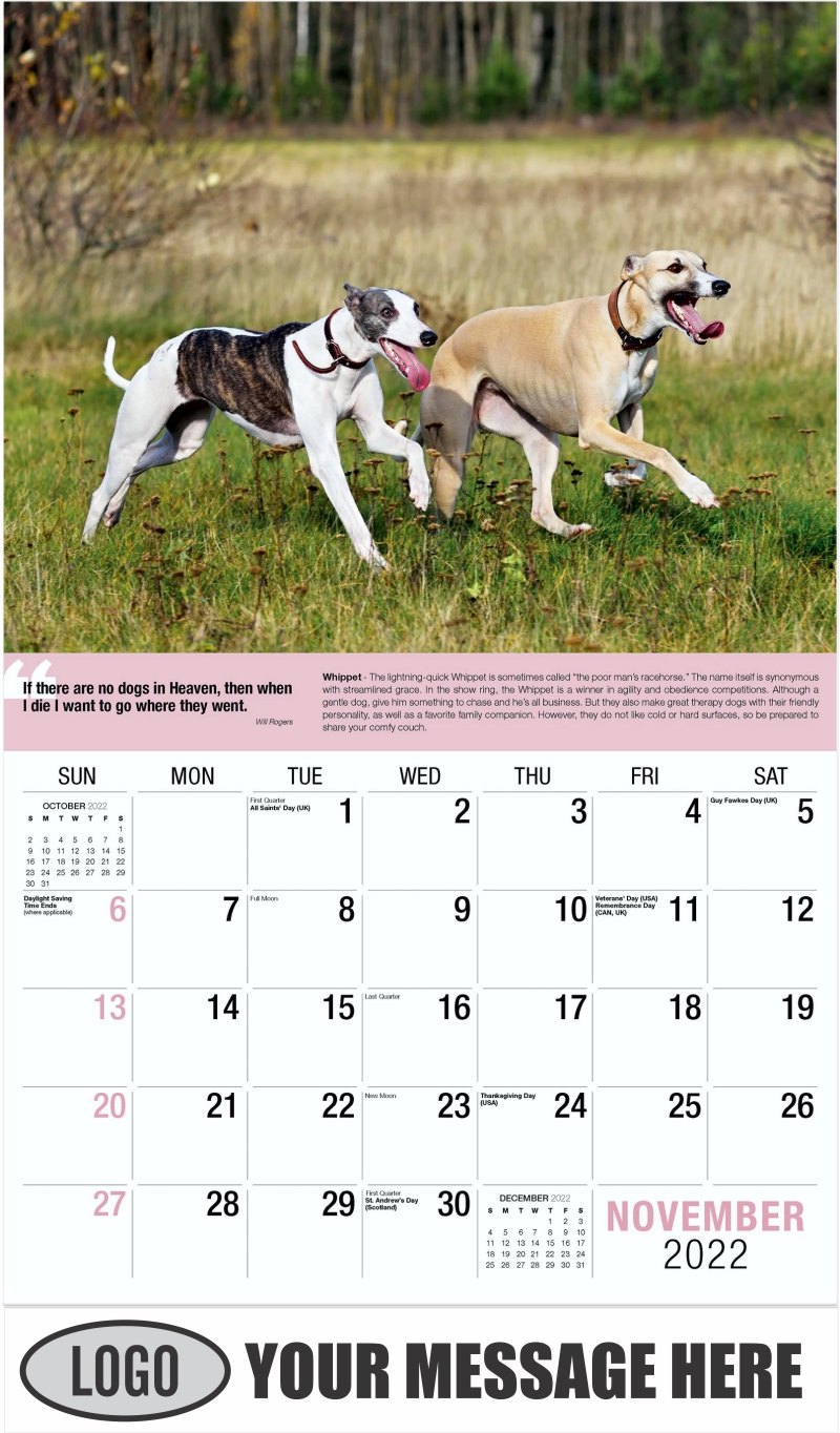 2022 Business Advertsing Calendars Dogs Calendar low as 65¢