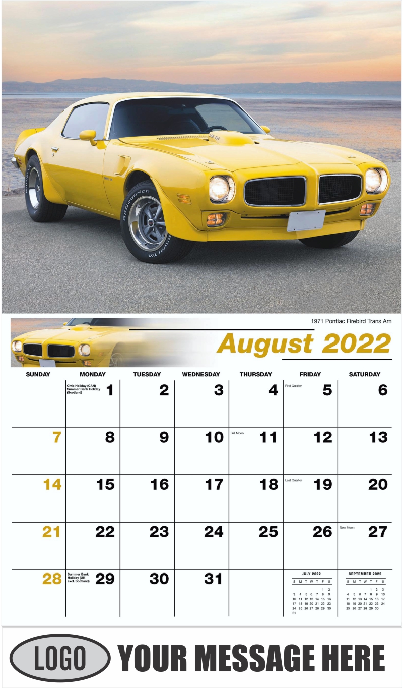 2022 Business Promo Calendar | Vintage Gm Car Calendar | Low As 65¢