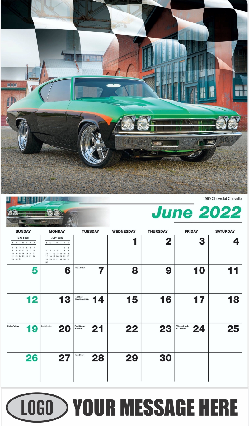 Hot Rods Muscle Cars 2022 Business Promo Calendar low as 65¢